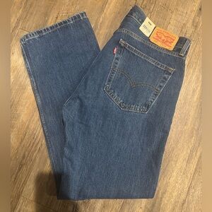 NWT Levi’s 505 Dark Wash Denim Jeans Sz 36 x 32